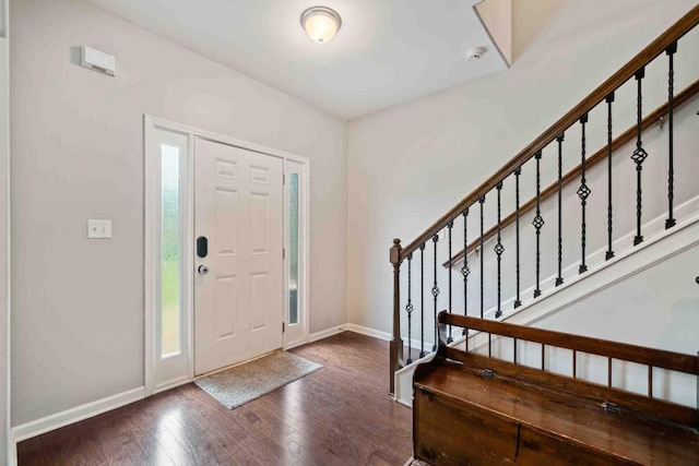 14 Oak Leaf Way, Hamilton, GA 31811 - entryway featuring wood finished floors and stairs