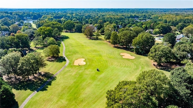 bird's eye view of a golf club