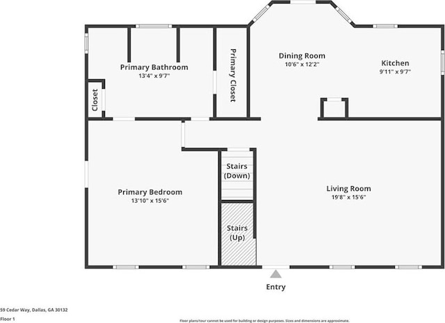 59 Cedar Way, Dallas, GA 30132 - floor plan / room layout