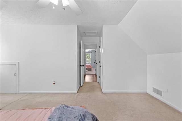 59 Cedar Way, Dallas, GA 30132 - carpeted bedroom featuring a textured ceiling, attic access, baseboards, and ceiling fan