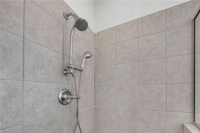 room details with tiled shower