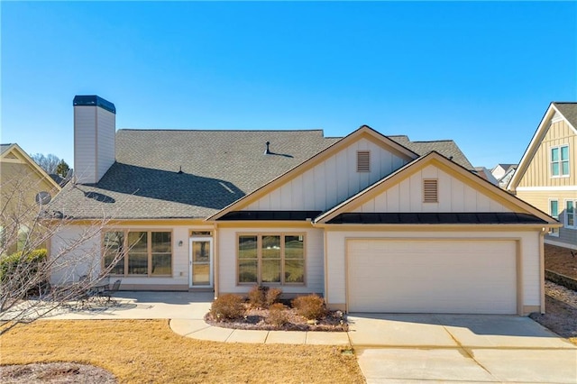 exterior space featuring a garage