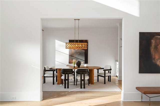 dining room featuring wood finished floors