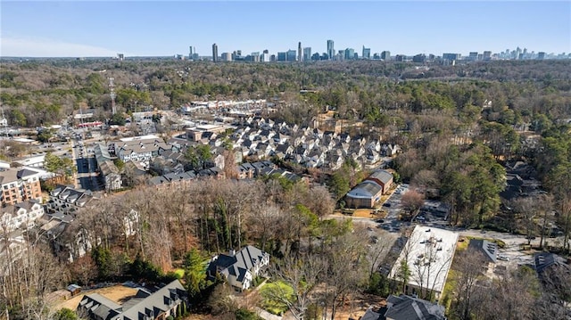 bird's eye view featuring a view of city