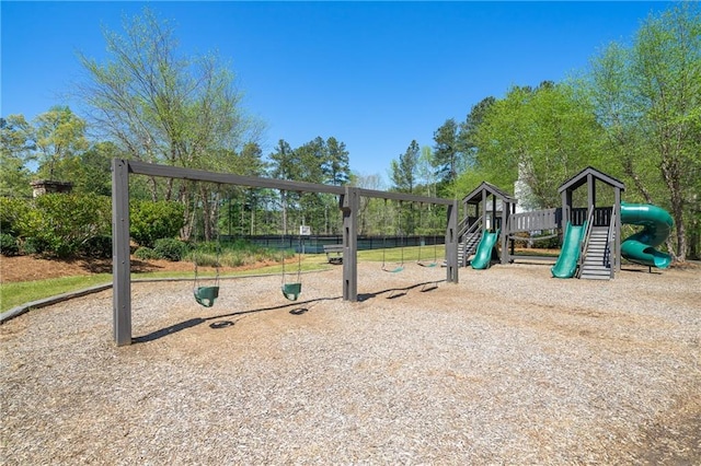 view of community jungle gym