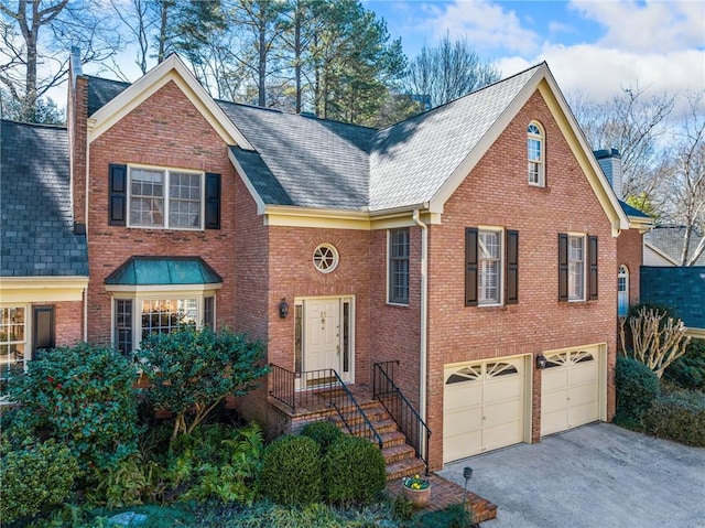 view of front of house featuring a garage