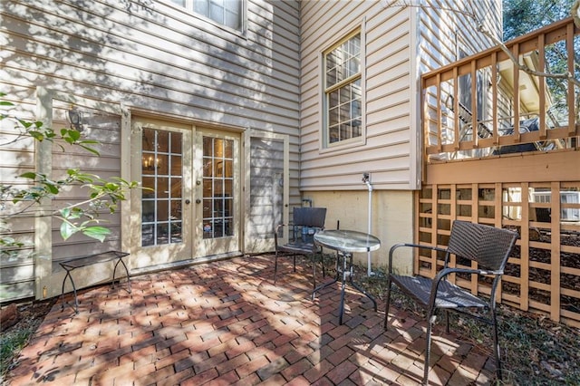 view of patio with french doors