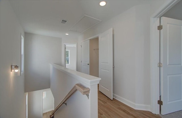 hallway featuring light hardwood / wood-style floors