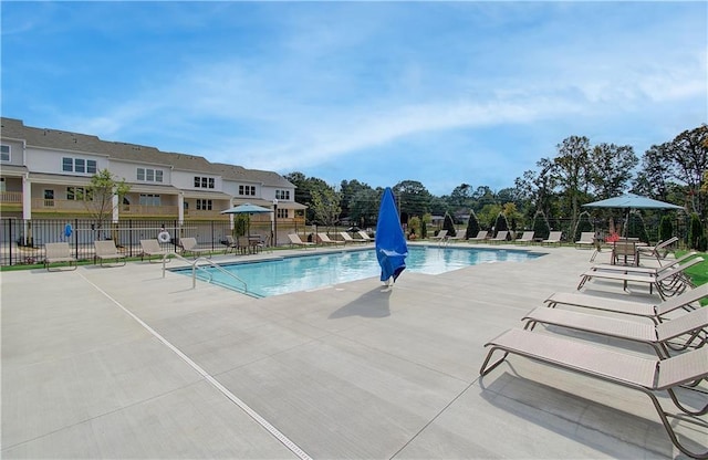 view of pool with a patio area