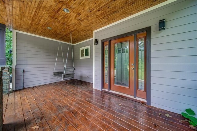 view of wooden deck