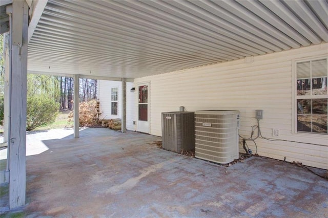 view of patio featuring cooling unit