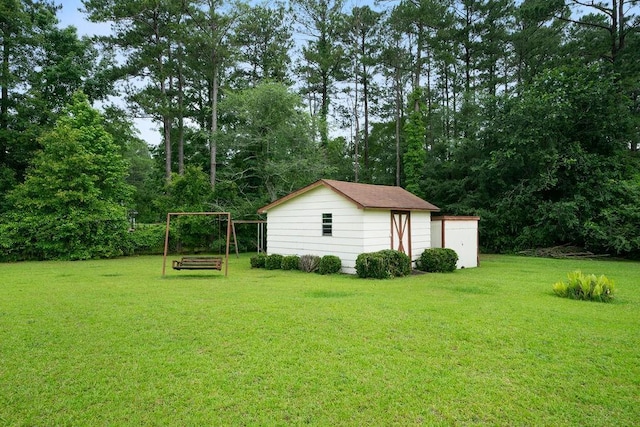 101 Beaver Run, Lagrange, GA 30241 - view of green lawn with a shed