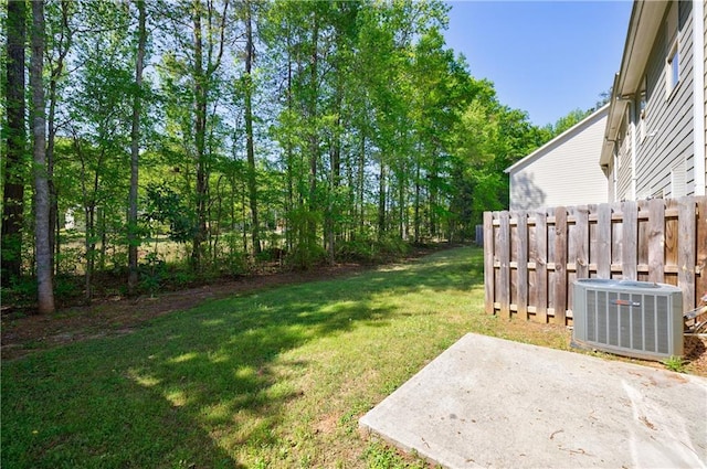 8475 Douglass Trl, Jonesboro, GA 30236 - view of yard with a patio area, central air condition unit, and fence