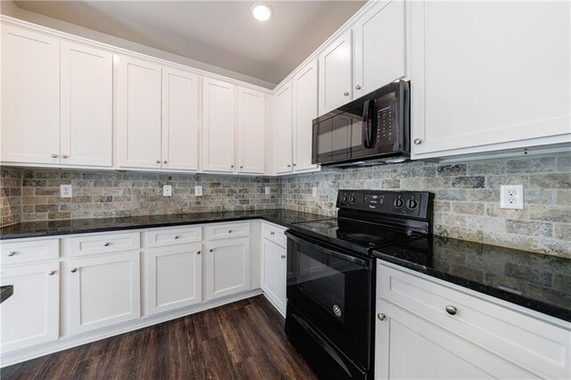 8475 Douglass Trl, Jonesboro, GA 30236 - kitchen with white cabinetry and black appliances