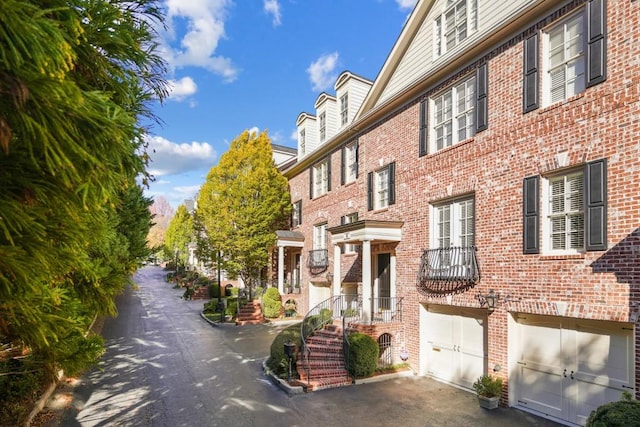 view of property with a garage