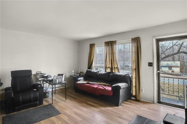 interior space featuring light wood-type flooring