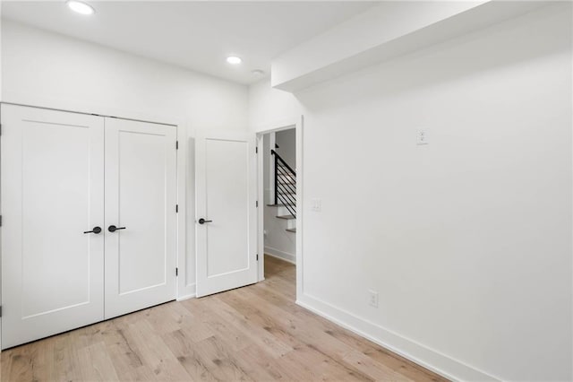 interior space with light wood-type flooring