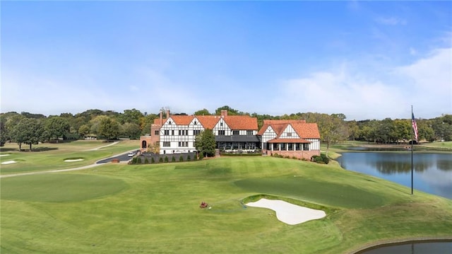 view of property's community with a water view