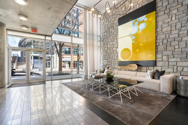 845 Spring St Unit 125, Atlanta, GA 30308 - common area with a towering ceiling and expansive windows