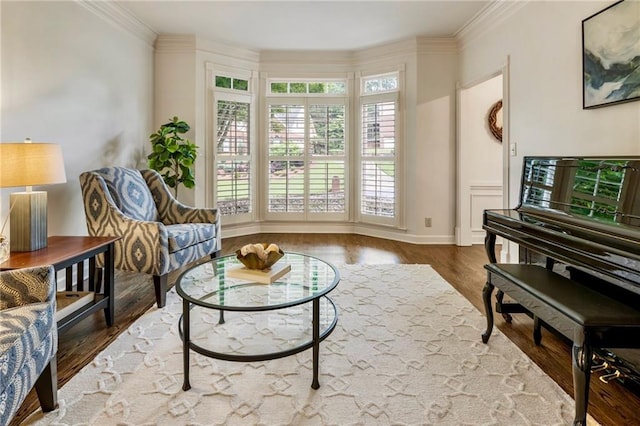 3275 Lord N Lady Ln, Alpharetta, GA 30022 - sitting room featuring wood finished floors, ornamental molding, and baseboards