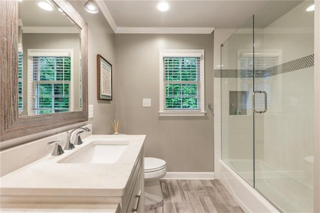 3275 Lord N Lady Ln, Alpharetta, GA 30022 - bathroom featuring toilet, crown molding, wood finished floors, vanity, and baseboards