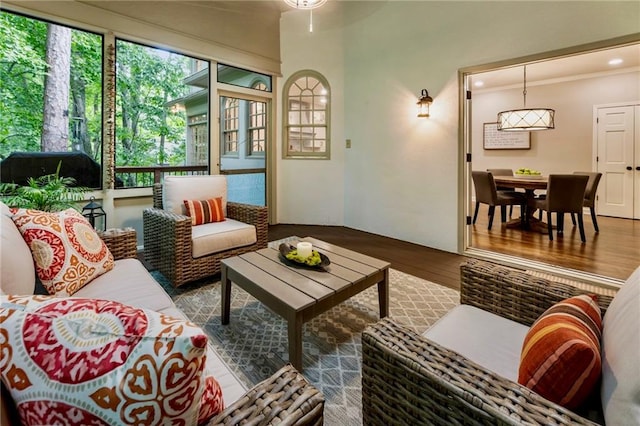 3275 Lord N Lady Ln, Alpharetta, GA 30022 - living area with wood finished floors