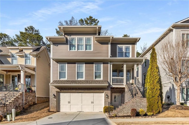 view of front facade featuring a garage