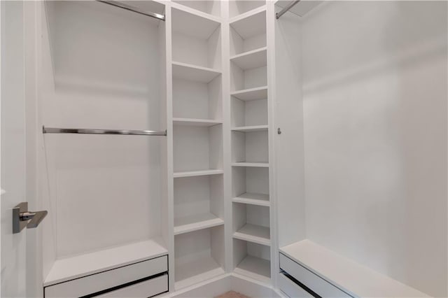 view of walk in closet
