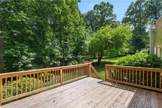 3802 SW Knights Bridge Rd SW, Lilburn, GA 30047 - view of wooden terrace
