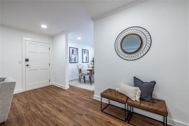 115 Biscayne Dr NW Unit F10, Atlanta, GA 30309 - entrance foyer featuring ornamental molding, wood finished floors, baseboards, and recessed lighting