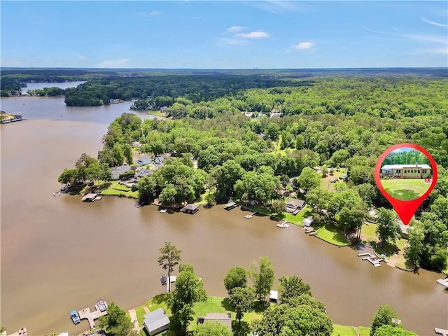 184 Bradley Rd, Jackson, GA 30233 - drone / aerial view of a nearby body of water and a heavily wooded area