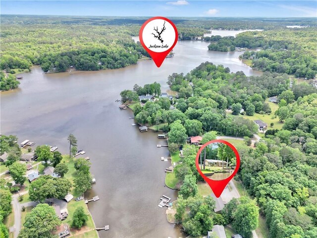 184 Bradley Rd, Jackson, GA 30233 - drone / aerial view of a nearby body of water and a forest