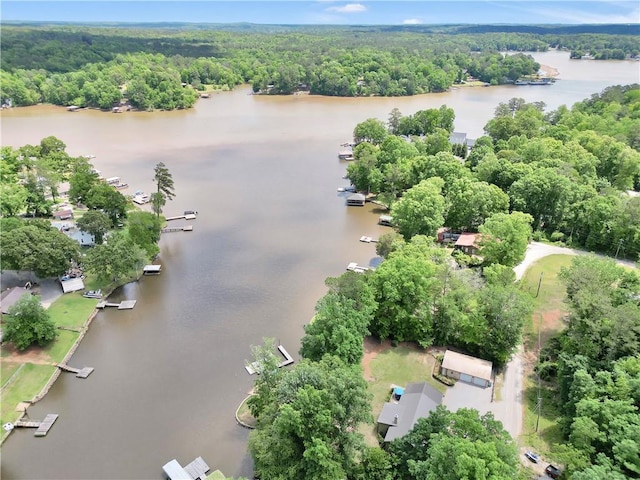 184 Bradley Rd, Jackson, GA 30233 - aerial view of property's location featuring a heavily wooded area and a large body of water