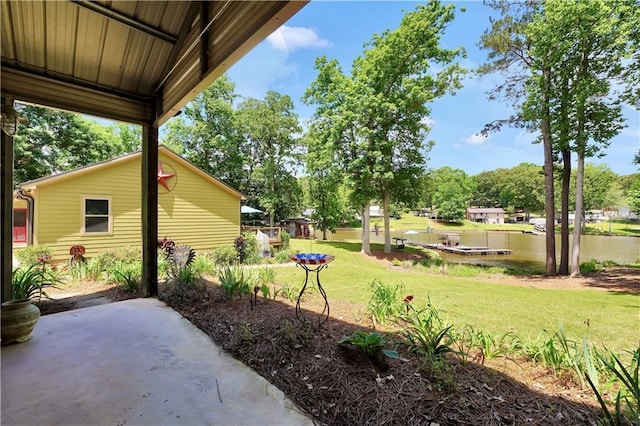 184 Bradley Rd, Jackson, GA 30233 - view of grassy yard featuring a patio and view of wooded area