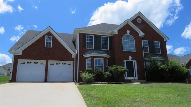 804 Bridle Cv, Stockbridge, GA 30281 - colonial house featuring concrete driveway, a front lawn, and a shingled roof