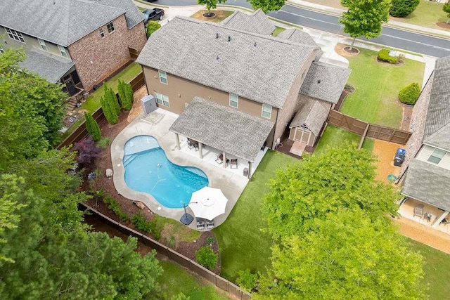 470 Wagon Hill Ln, Sugar Hill, GA 30518 - aerial view of property and surrounding area featuring a pool area