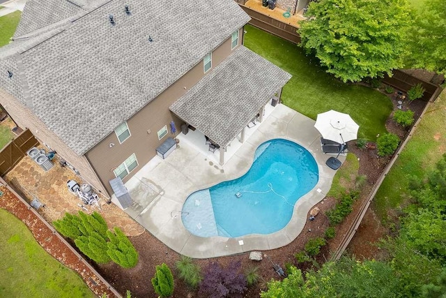 470 Wagon Hill Ln, Sugar Hill, GA 30518 - view from above of property featuring a pool