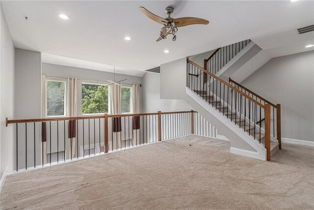 6023 Brookside Oak Cir, Norcross, GA 30093 - carpeted spare room with ceiling fan, recessed lighting, and baseboards