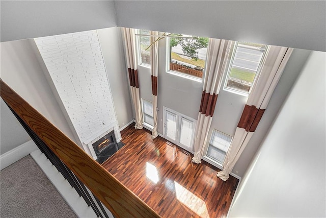 6023 Brookside Oak Cir, Norcross, GA 30093 - foyer entrance featuring baseboards, plenty of natural light, and dark wood-style floors