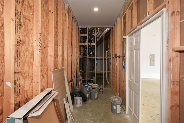 storage area featuring electric panel