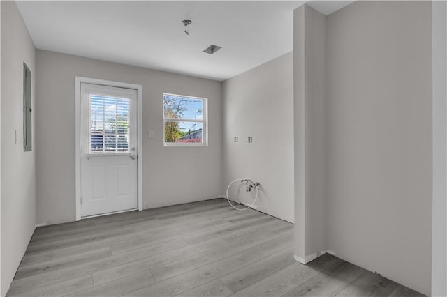 interior space with light wood-style floors