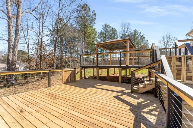 deck with stairs