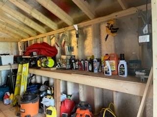 view of storage room