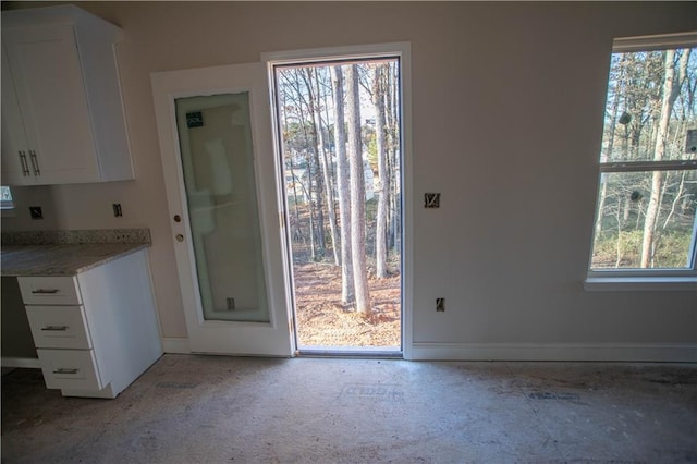 doorway to outside with plenty of natural light