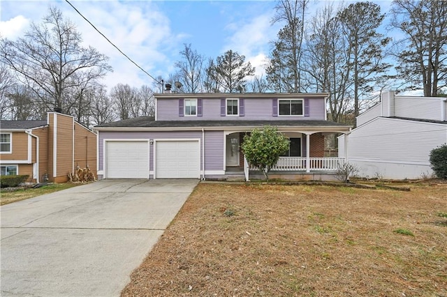 front of property with a front lawn and a porch