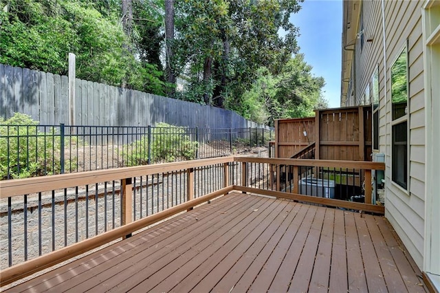 deck with fence