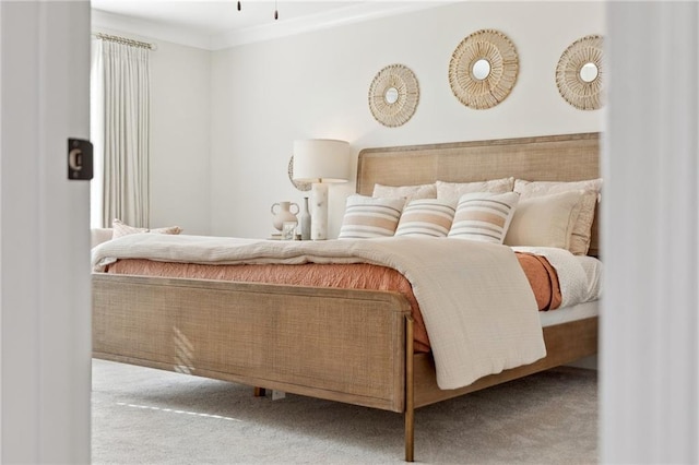 bedroom featuring carpet