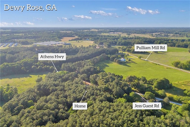 2655 Jess Guest Rd, Dewy Rose, GA 30634 - bird's eye view of a forest