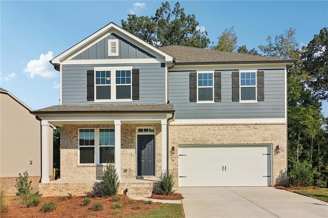 craftsman-style house featuring a garage