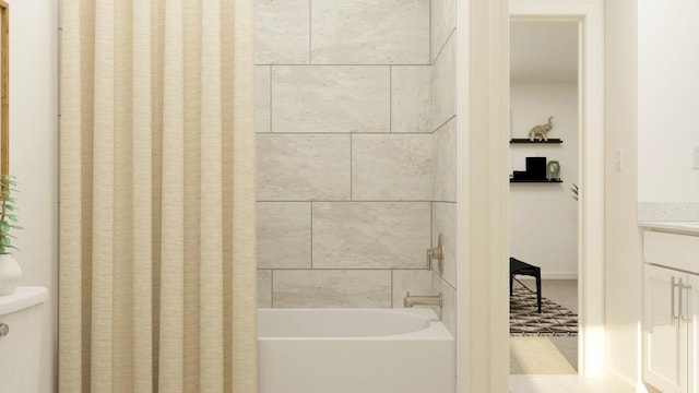 416 Valley View Trl, Canton, GA 30115 - full bath with shower / bath combo with shower curtain and vanity